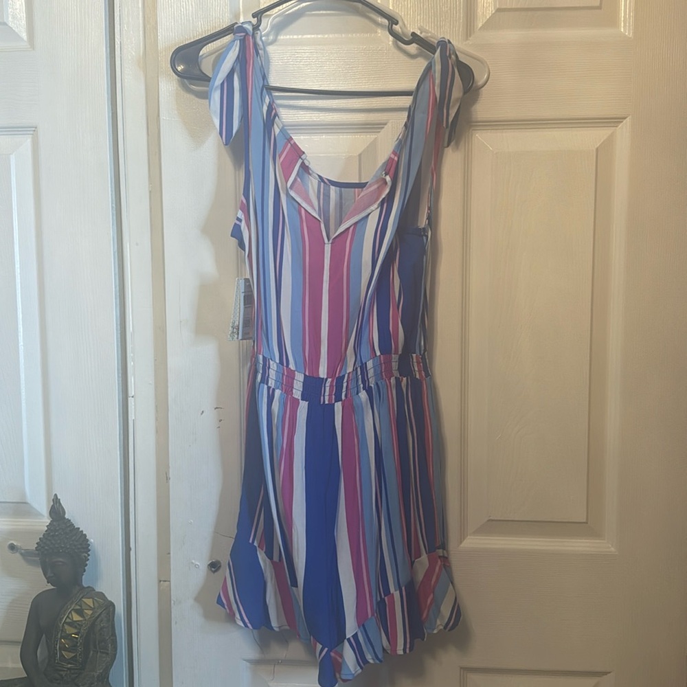 Romper Striped Blue and Pink